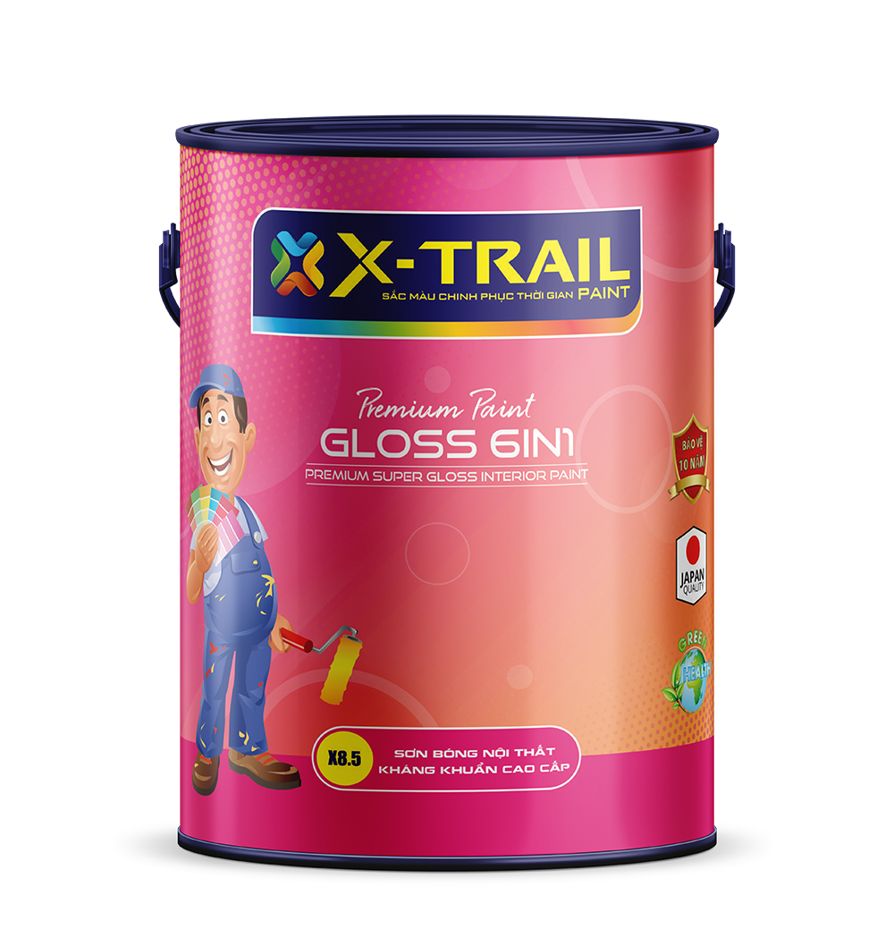 Sơn bóng nội thất kháng khuẩn cao cấp X8.5