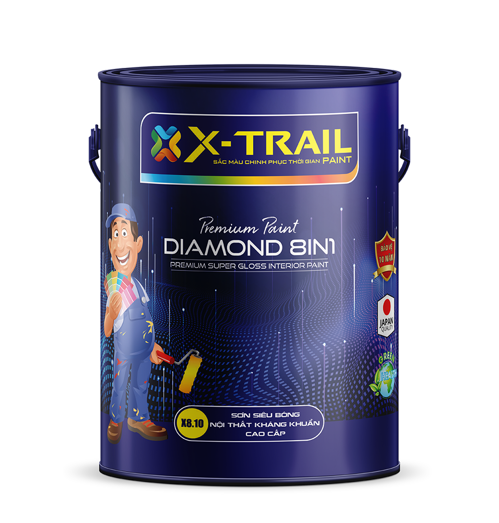 Sơn siêu bóng nội thất kháng khuẩn cao cấp X8.10 son-sieu-bong-noi-that-khang-khuan-cao-cap-x8-10